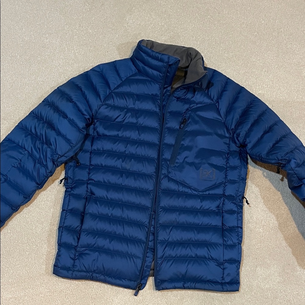 Men’s blue Burton [ak] puffer jacket. DryRide technology by Burton.